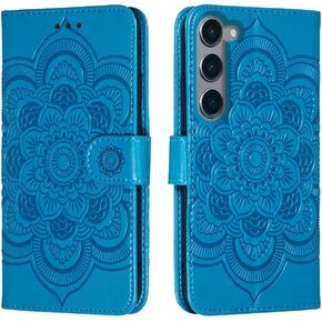 for Samsung Galaxy S23 Case Wallet with Card Holder Kickstand Magnetic Soft Leather Flip Fold Case for Samsung S23 Cover (Purple)