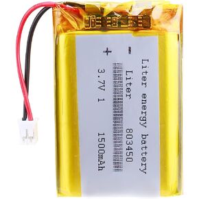 Liter 3.7V 1500mAh 803450 Lipo Battery Rechargeable Lithium Polymer ion Battery Pack with JST 2.0mm Connector