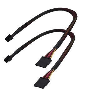 HDD SATA Power Cable Replacement SATA 15 Pin to Mini 6 Pin ATX Adapter for Dell Inspiron 3653 3650 Series Compatible Part No. GP2JM 15-inch(38cm) (Pack of 2), Black