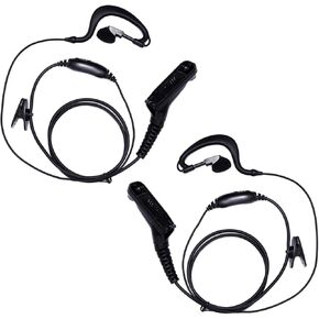 Earpiece Headset with Mic PTT Compatible with Motorola APX 4000 APX 6000 APX8000 7350e Xpr7580 7580e Two Way Radio Walkie Talkie,2PACK