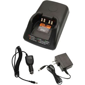 Desk Rapid Charger DC 12V/24V Car Charger Compatible with Motorola APX6000 APX6000XE APX7000 APX7000XE APX8000 APX8000XE PMNN4486 PMNN4486A PMMN4403 Radio Charger (NO-IMPRES)