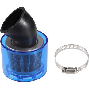Air Filter Cleaner Bent 35mm/1.38" Motorcycle Filter for 110-125cc Most Motorcycles ATV Mopeds Dirt Bikes Race Bikes Blue