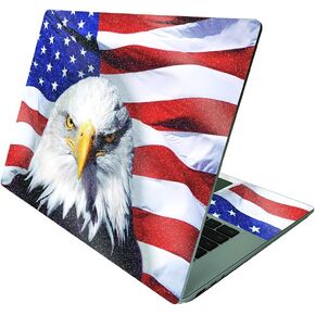 MightySkins Glossy Glitter Skin Compatible with Microsoft Surface Laptop 4 15" - Patriot | Protective, Durable High-Gloss Glitter Finish | Easy to Apply, Remove, and Change Styles | Made in The USA