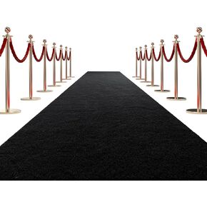 HOMBYS Extra Thick Red Carpet Runner for Events, 3x15 Feet Not Slip Red Aisle Runway Rug for Party Wedding & Special Events Decorations