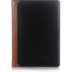 iPad Pro 1st 2nd (12.9'') Case, DMaos Vintage Book Synthetic Leather Stand Folio Smart Cover, Auto Sleep/Wake, Business Document Card Holder - Blue