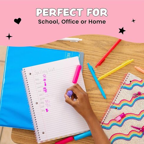 Yoobi 1 Inch Binder & 8-Tab Divider Set - 4 Pk of 3-Ring Binders with 2 Pockets, 4 Pk of Binder Organizer Tabs w/Blank Sticky Labels - Perfect for School or Office, Binders Hold up to 275 Sheets in Kuwait