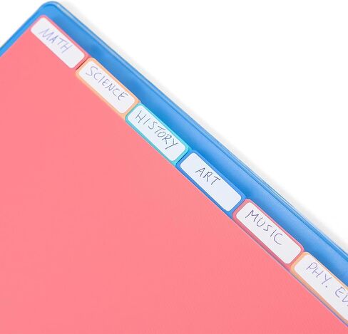 Yoobi 1 Inch Binder & 8-Tab Divider Set - 4 Pk of 3-Ring Binders with 2 Pockets, 4 Pk of Binder Organizer Tabs w/Blank Sticky Labels - Perfect for School or Office, Binders Hold up to 275 Sheets in Kuwait