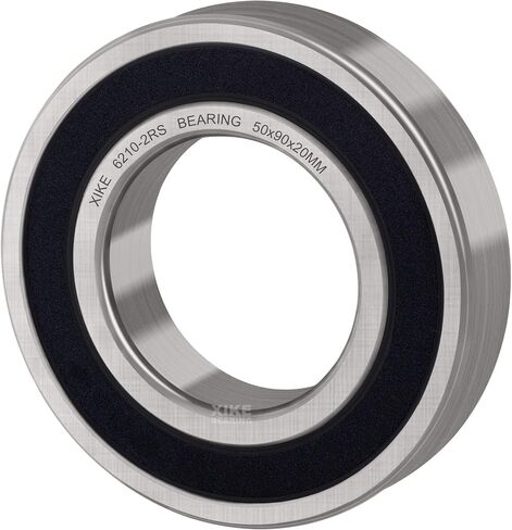 XiKe 4 Pcs 6210-2RS Double Rubber Seal Bearings 50x90x20mm, Pre-Lubricated and Stable Performance and Cost Effective, Deep Groove Ball Bearings. in Saudi Arabia