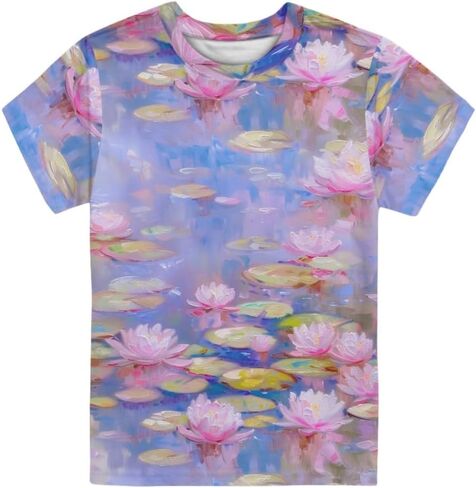 Girls Teens Pink Flamingo Printed Summer Short Sleeve T-Shirts Cute 3-16 Years in Saudi Arabia