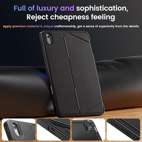 حافظة INFILAND لجهاز iPad الجيل العاشر (10.9 بوصة) مع حامل أقلام وحامل مرن - دعم رأسي وأفقي، حافظة واقية متينة رفيعة لجهاز Apple iPad الجيل العاشر، أسود in Kuwait