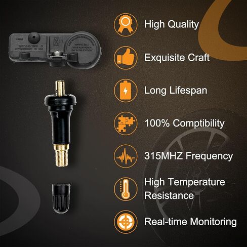 HQPASFY Tire Pressure Sensor 315MHz Tire Pressure Monitoring System Sensor TPMS 4PCS Compatible with 2008-2018 Subaru Forester Tribeca Impreza & More Replaces# 28103SA002, 28103AG00A in Saudi Arabia