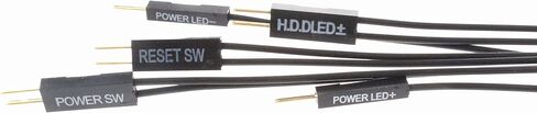 NOYITO Motherboard Extension Cable Set 22AWG Silver Plated Cable Gold-Plated Plug Power SW Power LED HDD LED Reset SW Four Kinds Extension Cable for PC DIY (0.3 Meters, Black) in Saudi Arabia