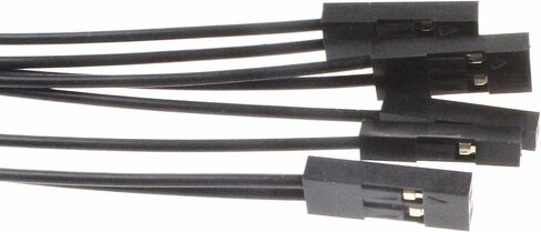 NOYITO Motherboard Extension Cable Set 22AWG Silver Plated Cable Gold-Plated Plug Power SW Power LED HDD LED Reset SW Four Kinds Extension Cable for PC DIY (0.3 Meters, Black) in Saudi Arabia