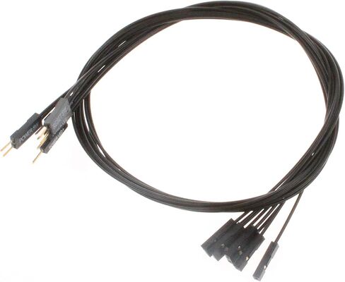 NOYITO Motherboard Extension Cable Set 22AWG Silver Plated Cable Gold-Plated Plug Power SW Power LED HDD LED Reset SW Four Kinds Extension Cable for PC DIY (0.3 Meters, Black) in Saudi Arabia