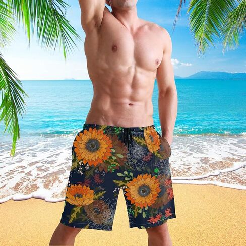 visesunny Walnut Squirrel Summer Men's Swim Trunks Quick Dry Bathing Suits Beach Holiday Party Swim Shorts in Saudi Arabia