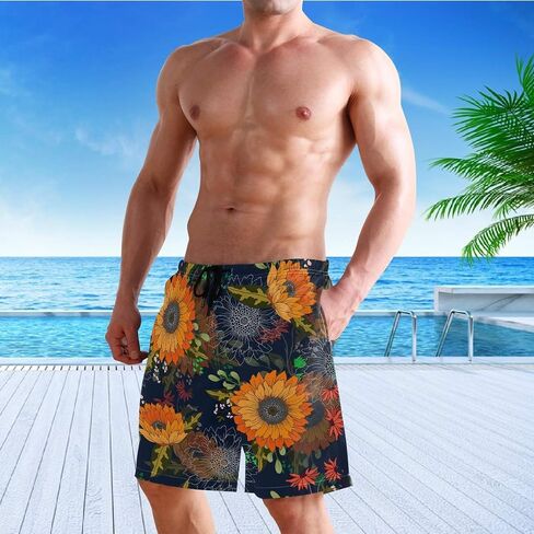 visesunny Walnut Squirrel Summer Men's Swim Trunks Quick Dry Bathing Suits Beach Holiday Party Swim Shorts in Saudi Arabia