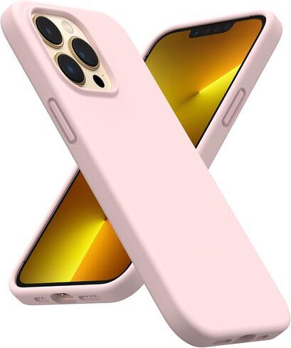 ORNARTO Shockproof Liquid Silicone Designed for iPhone 13 Pro Case Gel Rubber Comprehensive Protection Anti-Shock Cover Case Drop Protection 6.1inch-Midnight Black in Saudi Arabia