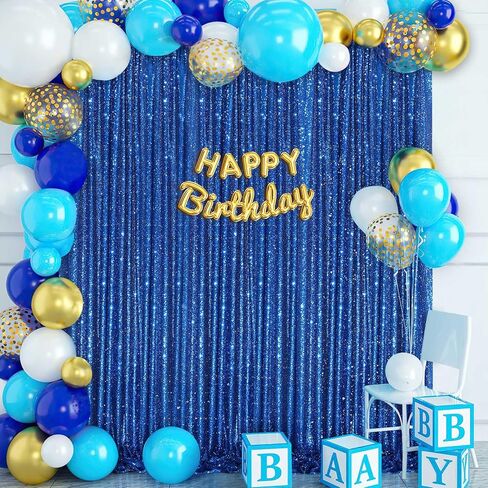 Black Sequin Backdrop 8ft x 8ft Glitter Photo Booth Black Backdrop Curtains in Kuwait