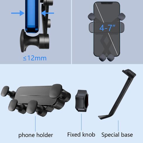 Car Phone Holder for Toyota Highlander 2020-2024 Limited Platinum 12.3 inch touchscreen Auto Accessories Navigation Screen Bracket Interior Decoration Cell Phone Mount （Not Fit Grand Highlander in Saudi Arabia