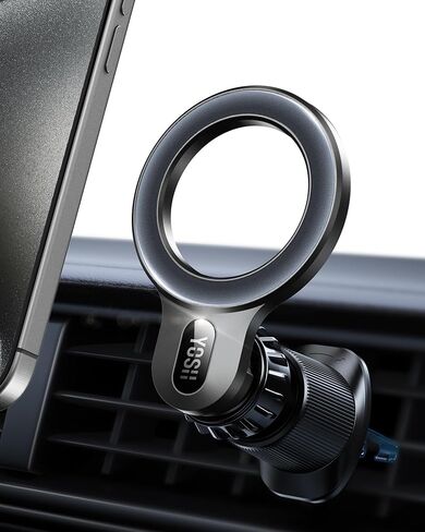 حامل سيارة YOSH Mag-Safe، فتحة تهوية مغناطيسية لتثبيت الهاتف في السيارة مع 20 × مغناطيس N55، حامل هاتف السيارة بخطافات معدنية مزدوجة مطورة لهاتف iPhone 15 14 13 12 وحافظة Mag-Safe وجميع الهواتف in Kuwait