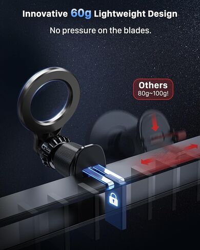 حامل سيارة YOSH Mag-Safe، فتحة تهوية مغناطيسية لتثبيت الهاتف في السيارة مع 20 × مغناطيس N55، حامل هاتف السيارة بخطافات معدنية مزدوجة مطورة لهاتف iPhone 15 14 13 12 وحافظة Mag-Safe وجميع الهواتف in Kuwait