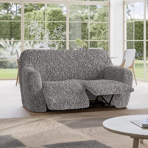 PAULATO BY GA.I.CO. Recliner Cover Stretch Chair Slipcover 1-Piece Cotton Recliner Chair Covers for Kids Protective and Soft Slip Cover Furniture Protector - Fuco Cotton Collection - Cream in Kuwait