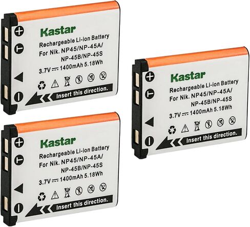 بطارية Kastar FNP-45 بديلة من 4 قطع لبطارية Fujifilm NP-45 NP-45A NP-45B NP-45S، شاحن Fujifilm BC-45 BC-45B، كاميرا Fujifilm instax Mini 90 instax SHARE SP-2 in Saudi Arabia
