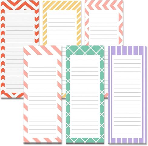 Grocery List Magnet Pad for Fridge, 6-Pack Magnetic Note Pads Lists, 60 Sheets Per Pad, 6 Spring Flower Designs, Full Magnet Back to-Do-List Notepads in Saudi Arabia