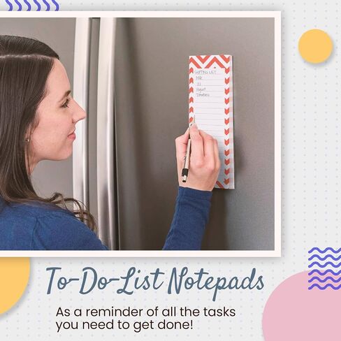 Grocery List Magnet Pad for Fridge, 6-Pack Magnetic Note Pads Lists, 60 Sheets Per Pad, 6 Spring Flower Designs, Full Magnet Back to-Do-List Notepads in Saudi Arabia