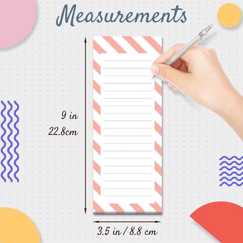 Grocery List Magnet Pad for Fridge, 6-Pack Magnetic Note Pads Lists, 60 Sheets Per Pad, 6 Spring Flower Designs, Full Magnet Back to-Do-List Notepads in Saudi Arabia