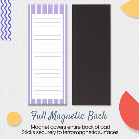 Grocery List Magnet Pad for Fridge, 6-Pack Magnetic Note Pads Lists, 60 Sheets Per Pad, 6 Spring Flower Designs, Full Magnet Back to-Do-List Notepads in Saudi Arabia