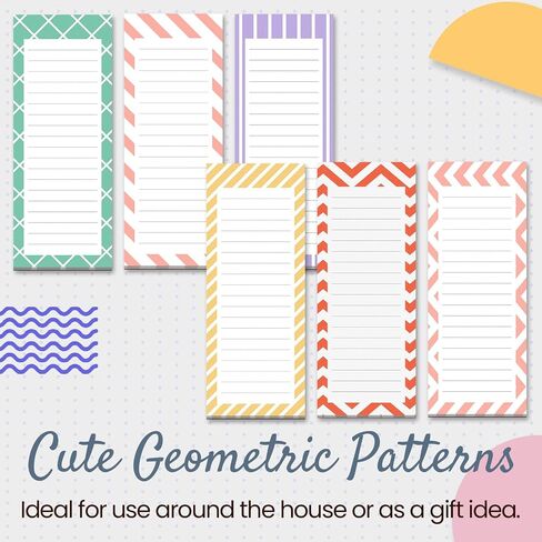 Grocery List Magnet Pad for Fridge, 6-Pack Magnetic Note Pads Lists, 60 Sheets Per Pad, 6 Spring Flower Designs, Full Magnet Back to-Do-List Notepads in Saudi Arabia