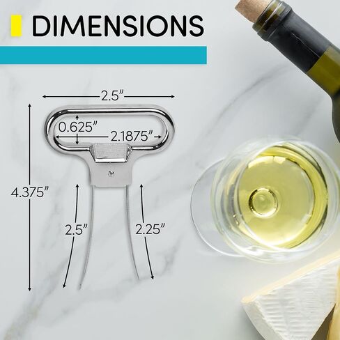 Ah So Wine Opener - Stainless Steel Wine Bottle Opener, Effortless Cork Removal with Two-Pronged Precision, Vintage Wine Cork Remover That Won’t Crumble Cork - Beer Opener, Great Gift Idea in Saudi Arabia