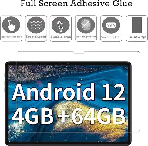 واقي شاشة مكون من قطعتين لهاتف TECLAST P30S/ TECLAST P30/ TECLAST P30T، زجاج مقوى بصلابة 9H ومضاد للخدش وبصمات الأصابع وسهل التركيب in Kuwait