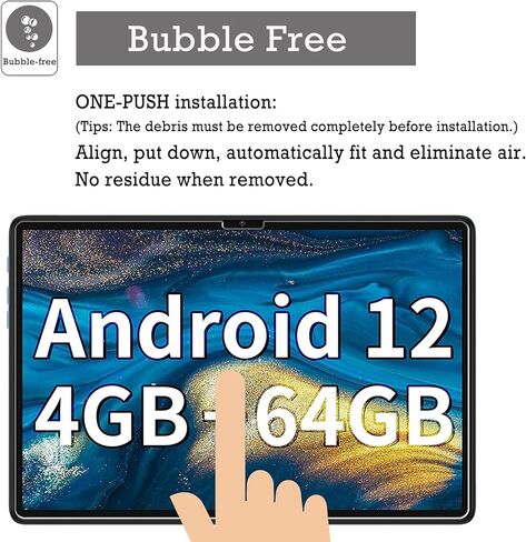 واقي شاشة مكون من قطعتين لهاتف TECLAST P30S/ TECLAST P30/ TECLAST P30T، زجاج مقوى بصلابة 9H ومضاد للخدش وبصمات الأصابع وسهل التركيب in Kuwait