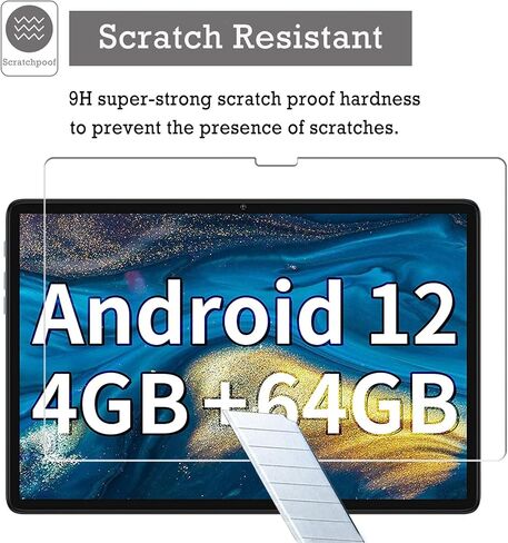 واقي شاشة مكون من قطعتين لهاتف TECLAST P30S/ TECLAST P30/ TECLAST P30T، زجاج مقوى بصلابة 9H ومضاد للخدش وبصمات الأصابع وسهل التركيب in Kuwait