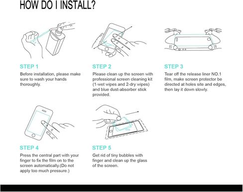 واقي شاشة مكون من قطعتين لهاتف TECLAST P30S/ TECLAST P30/ TECLAST P30T، زجاج مقوى بصلابة 9H ومضاد للخدش وبصمات الأصابع وسهل التركيب in Kuwait