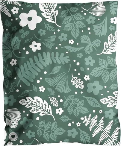 رسائل بريدية قابلة للتحلل البيولوجي من إمباك - 25 حزمة مقاس 10 × 33 سم - مظاريف شحن ذاتية الغلق للشركات الصغيرة - حقائب بريدية مطبوعة ومقاومة للماء - مقاومة للتمزق والثقب - ياقوتي دائم الخضرة in Kuwait