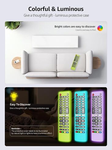 حافظة حماية من السيليكون لجهاز التحكم عن بعد لتلفزيون LG AKB75095308 AKB75095307 AKB75375604 AKB74915305 تتوهج في الظلام، غطاء واقٍ مضاد للانزلاق وقابل للغسل ومضاد للانزلاق لجهاز التحكم عن بعد للتلفزيون الذكي LG (أخضر) in Saudi Arabia