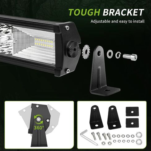 AUTOSAVER88 14 بوصة شريط إضاءة LED ثلاثي الصف، أكثر سطوعًا 162 وات 16200LM ضوء القيادة على الطرق الوعرة عدسة غير ضبابية متوافقة مع سيارات جيب والشاحنات والقوارب ATV in Kuwait