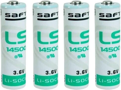 LS 14500 AA 3.6V Li-SOCl2 Lithium 2600mAH for SAFT Batteries Use for Security System Device PLC Facility Batteries - 4 Pack, LS14500x4 in Saudi Arabia