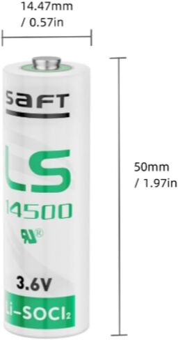 LS 14500 AA 3.6V Li-SOCl2 Lithium 2600mAH for SAFT Batteries Use for Security System Device PLC Facility Batteries - 4 Pack, LS14500x4 in Saudi Arabia