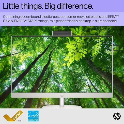 HP 27" All-in-One FHD Touchscreen Desktop Computer, Intel Ultra 7 155U, 32GB DDR5 RAM, 2TB SSD, Wireless KB & Mouse, Adjustable Height, HD Webcam, Windows 11 Pro & Microsoft Office Lifetime License in Saudi Arabia