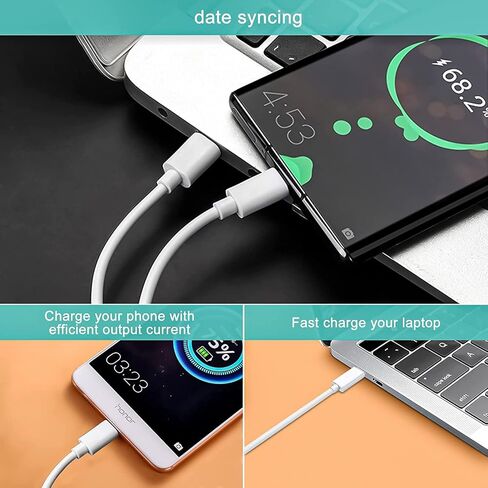شاحن Mac Book Pro - شاحن USB C بقوة 96 وات شاحن سريع لأجهزة MacBook Air وiPad Pro وiPhone 15 وشاحن الكمبيوتر المحمول من النوع C شحن سريع، يتضمن كابل شحن in Kuwait
