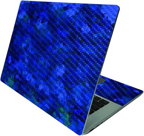 MightySkins Carbon Fiber Skin Compatible with Microsoft Surface Laptop 4 15" - Teal Leopard | Protective, Durable Textured Carbon Fiber Finish | Easy to Apply and Change Styles | Made in The USA in Saudi Arabia