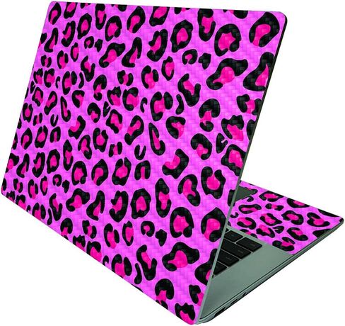 MightySkins Carbon Fiber Skin Compatible with Microsoft Surface Laptop 4 15" - Teal Leopard | Protective, Durable Textured Carbon Fiber Finish | Easy to Apply and Change Styles | Made in The USA in Saudi Arabia