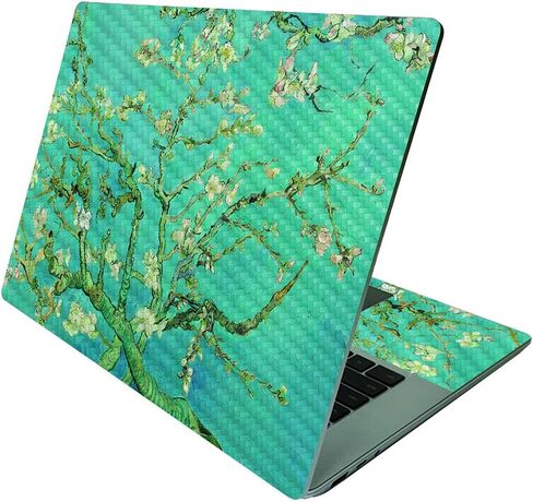 MightySkins Carbon Fiber Skin Compatible with Microsoft Surface Laptop 4 15" - Teal Leopard | Protective, Durable Textured Carbon Fiber Finish | Easy to Apply and Change Styles | Made in The USA in Saudi Arabia