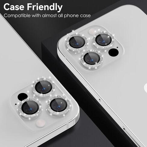 واقي عدسة الكاميرا CloudValley لهاتف iPhone 15 Pro / 15 Pro Max، غطاء كاميرا من الزجاج المقوى فائق الدقة [صديق للحافظة] حلقة واقية لشاشة عدسة فردية معدنية، تيتانيوم أزرق لامع in Kuwait