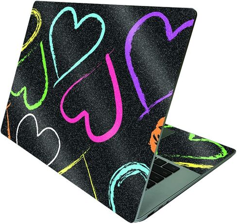 MightySkins Glossy Glitter Skin Compatible with Microsoft Surface Laptop 4 15" - Hearts | Protective, Durable High-Gloss Glitter Finish | Easy to Apply, Remove, and Change Styles | Made in The USA in Saudi Arabia