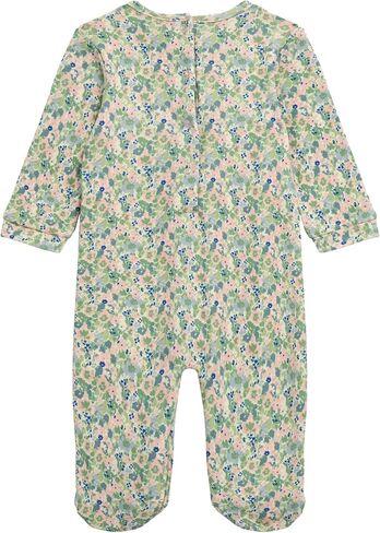 GUESS baby-girls Eco All Over Print Long Sleeve Footed Onesie in Saudi Arabia